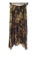 Φούστα σιφόν flowers print khaki