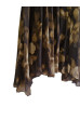 Φούστα σιφόν flowers print khaki