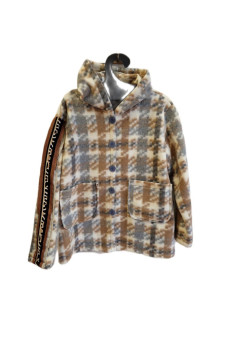 Πανωφόρι τσόχα μπεζ/καφέ