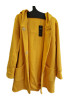 Πανωφόρι φούτερ με κουκούλα κίτρινο